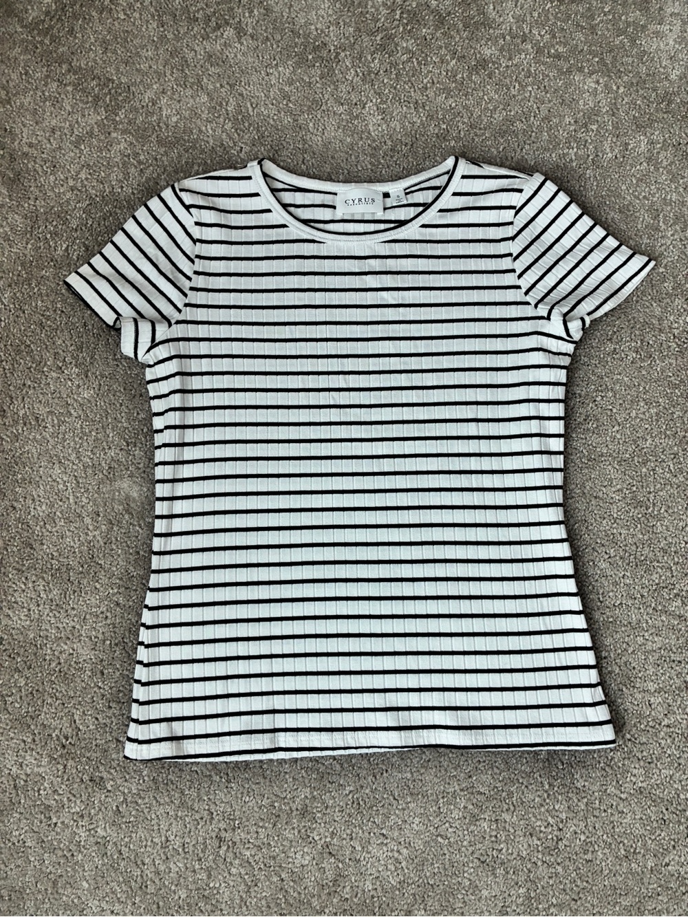 Cyrus Essentials textured striped shirt